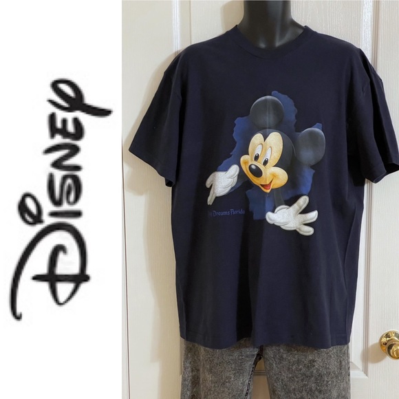 EUC Disney Mickey Mouse graphic crewneck s/s navy t-shirt, XL - Picture 6 of 16